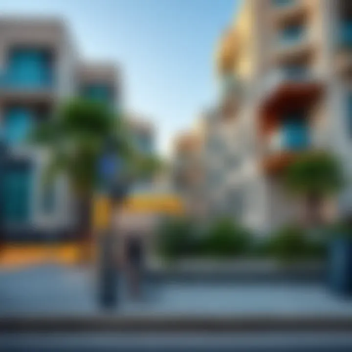 Real estate properties along JBR Street