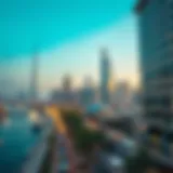 Breathtaking view of JBR Street skyline