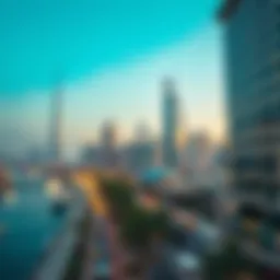 Breathtaking view of JBR Street skyline