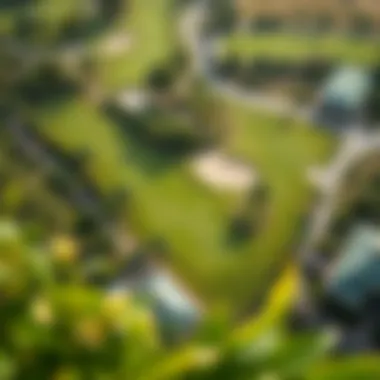 Lush Greenery of Jumeirah Golf Estates Aerial view of Jumeirah Golf Estates showcasing its lush greenery