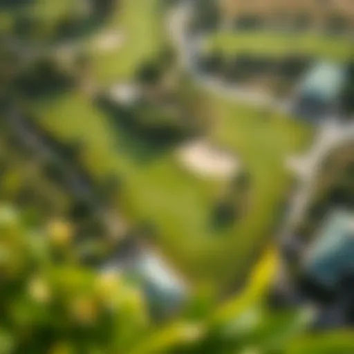 Lush Greenery of Jumeirah Golf Estates Aerial view of Jumeirah Golf Estates showcasing its lush greenery