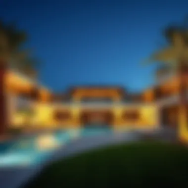 Modern Architecture of the Clubhouse Luxurious clubhouse at Jumeirah Golf Estates with modern architecture