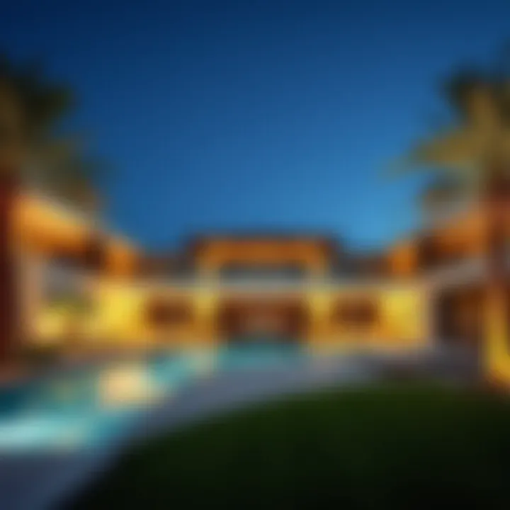 Modern Architecture of the Clubhouse Luxurious clubhouse at Jumeirah Golf Estates with modern architecture