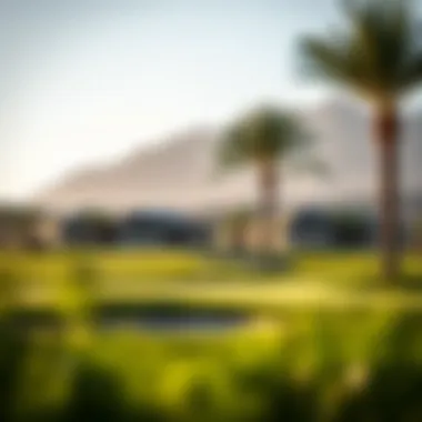 Scenic Holes of the Golf Course Golf course landscape at Jumeirah Golf Estates highlighting scenic holes