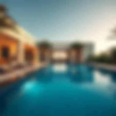 Exclusive swimming pool in a luxury property