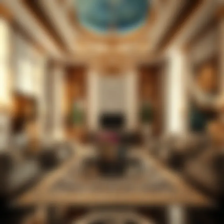 Lavish interior design of a high-end apartment