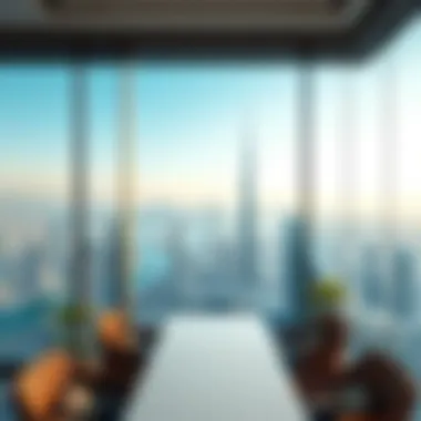 Breathtaking view of Dubai skyline from a luxury penthouse