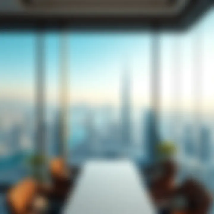 Breathtaking view of Dubai skyline from a luxury penthouse