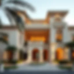 Stunning exterior of a luxury villa in Dubai