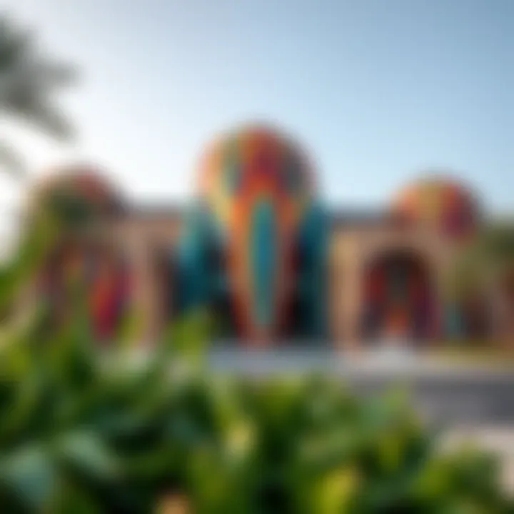 Luxurious exterior view of Missoni Dubai showcasing its vibrant design