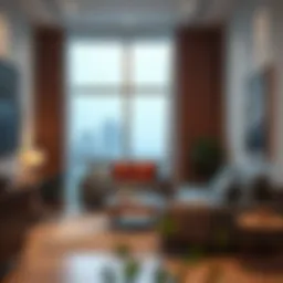 Modern studio apartment interior in Al Nahda