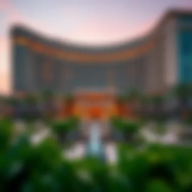 Majestic Presence: Movenpick Hotel Overview Overview of the hotel highlighting its grandeur and surroundings