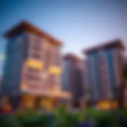 Luxurious residential buildings in Murooj Al Furjan