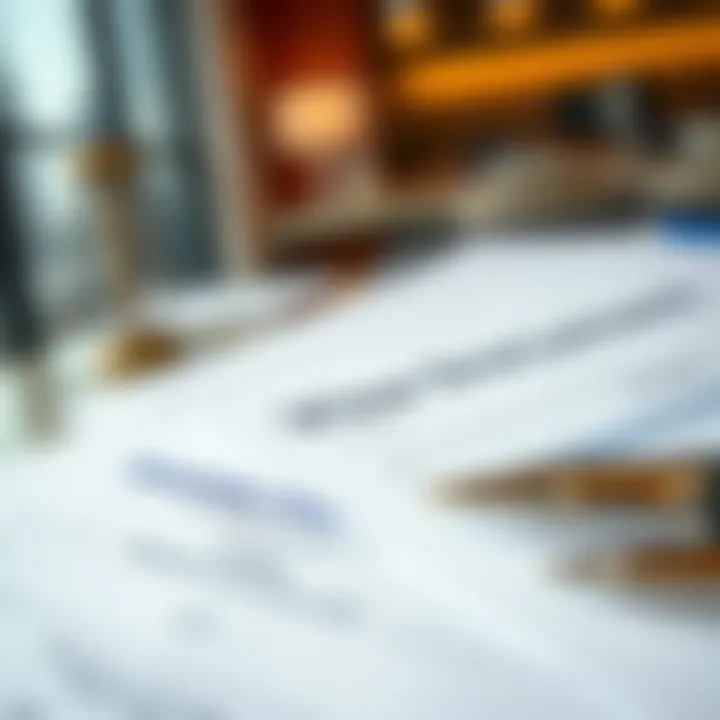 A close-up of visa application documents arranged neatly