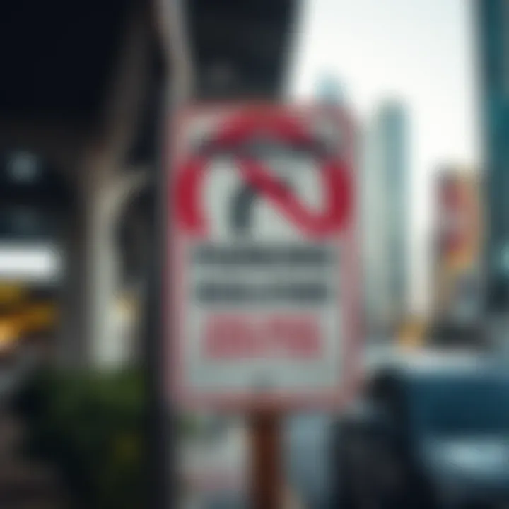 Parking Regulations in Dubai Signage displaying parking regulations in Dubai