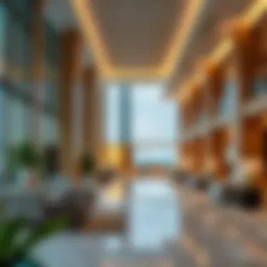 Interior Design of the Oasis Tower 2 Lobby Luxurious lobby interior of Oasis Tower 2 with modern furnishings