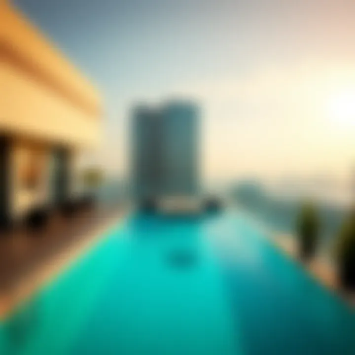 Rooftop Pool Area of Oasis Tower 2 Elegant rooftop pool area of Oasis Tower 2 with stunning city views