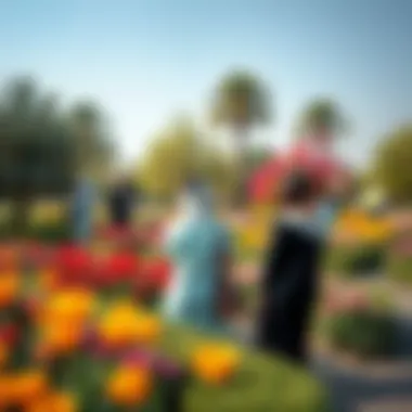 Tranquil Visitor Experience in the Garden Visitors enjoying a quiet moment in the garden