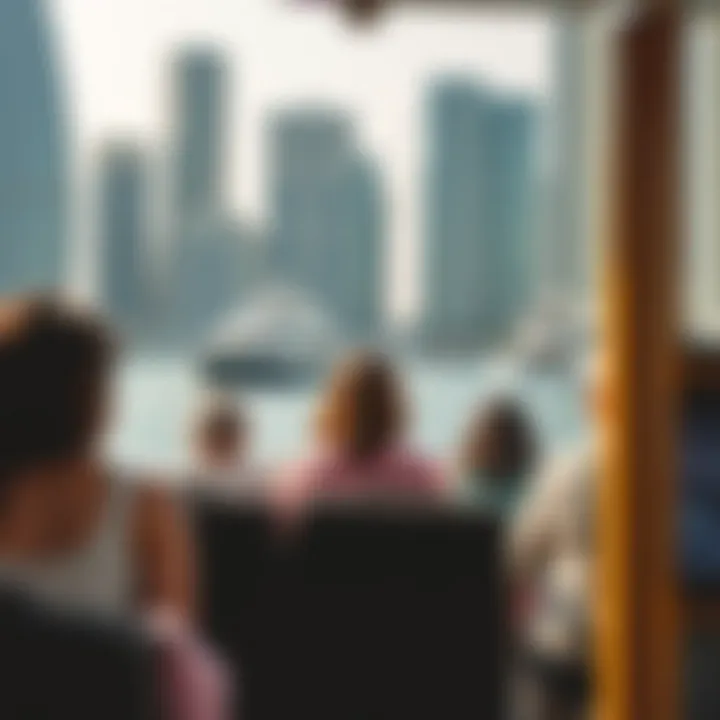 Passengers enjoying the ride on RTA Water Taxi