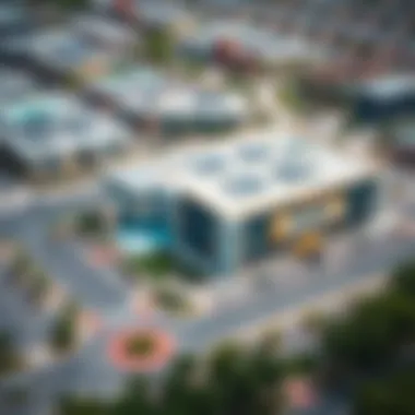 Aerial View of Portman JVC Aerial view of Portman JVC showcasing its modern architecture and vibrant community