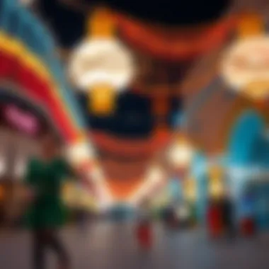 Cultural Illumination in Dubai Cultural decorations and lights illuminating Dubai during Ramadan