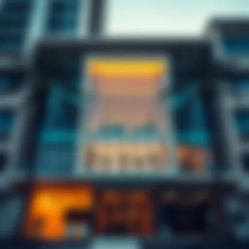 The facade of the Rental Dispute Resolution Center in Dubai highlighting its modern architecture.