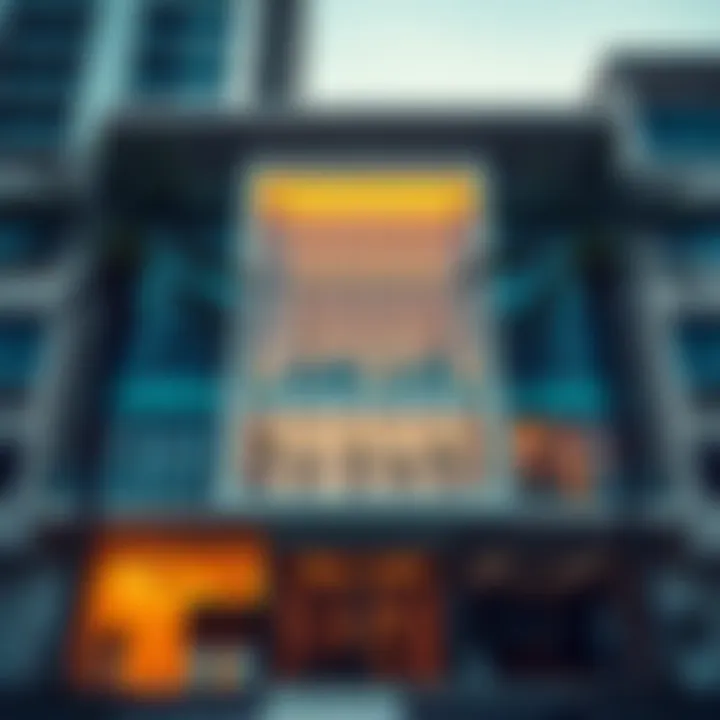 The facade of the Rental Dispute Resolution Center in Dubai highlighting its modern architecture.