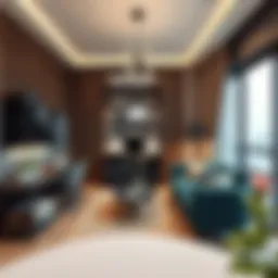 Modern studio apartment interior in Al Raqa