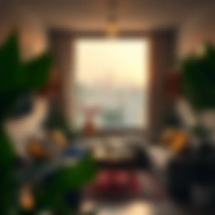 Cozy living space showcasing vibrant neighborhood