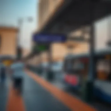 Public transport access near Al Nahda Metro Station