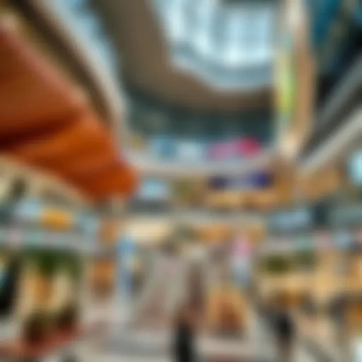 Modern shopping center with a blend of dining and retail