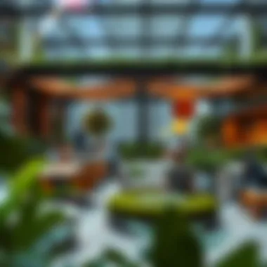 Community Space in Dubai's Sky Gardens Community space within a sky garden promoting social interaction