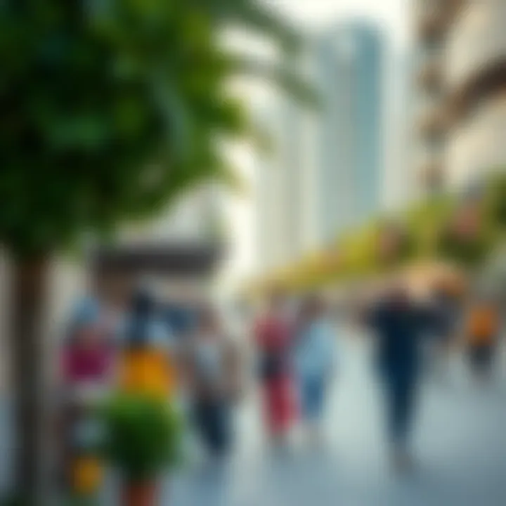 Vibrant community scene reflecting buyer demographics and lifestyle