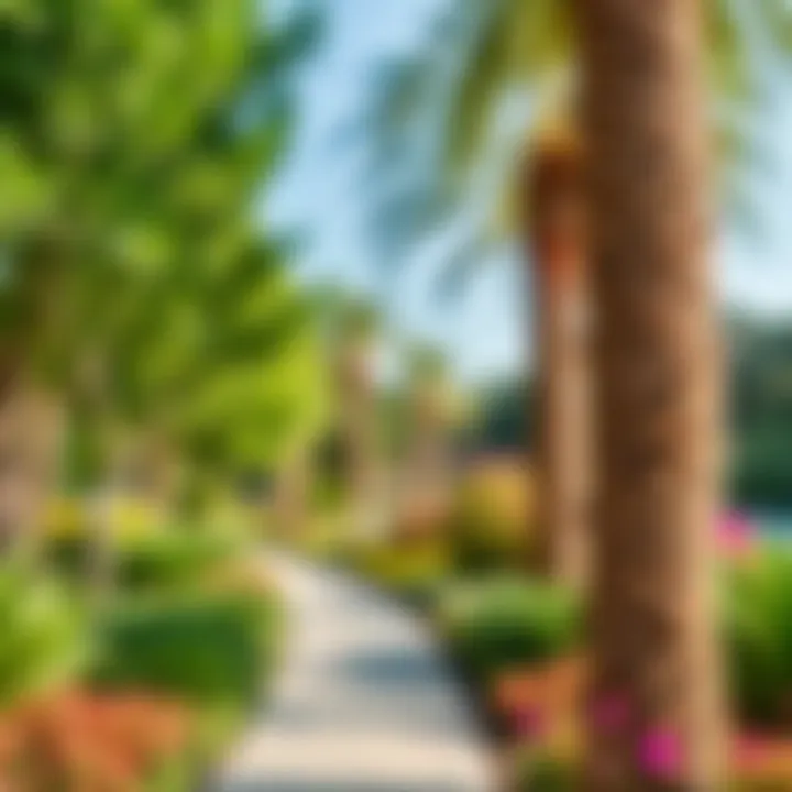 Lush green spaces and parks within Sobha City Dubai