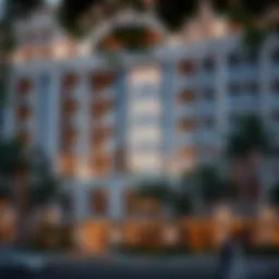 Architectural facade of Sobha Hartland Greens Building 4