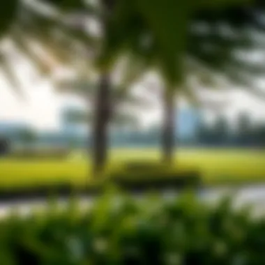 Green spaces surrounding Sobha Hartland Greens Building 4