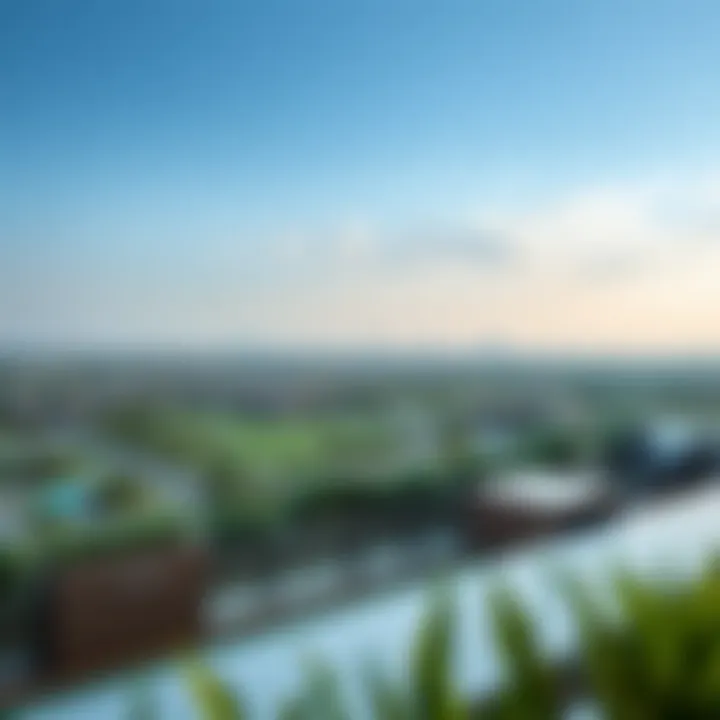 Panoramic view from Sobha Hartland Greens Building 4