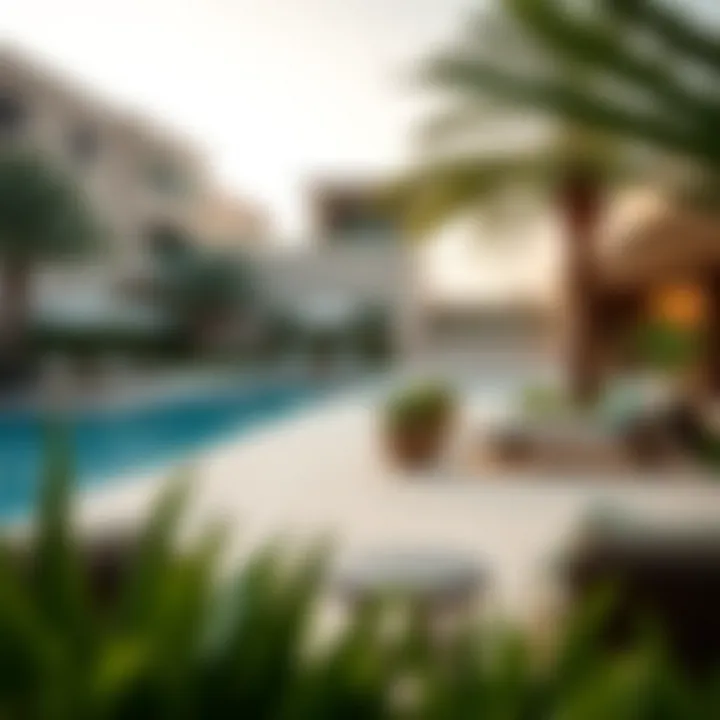 The Mansion's outdoor amenities including a pool and garden