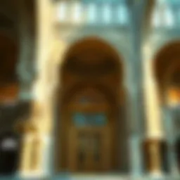 Intricate calligraphy adorning a mosque interior