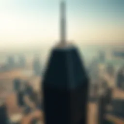 Stunning view of the Onyx Tower against Dubai's skyline