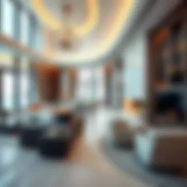 Opulent Interior Design at Palm Jumeirah Luxurious interior of a residence on Palm Jumeirah with modern design