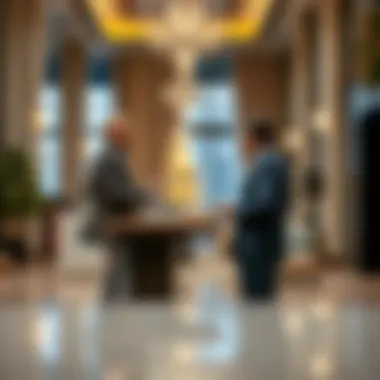 Real estate agent discussing property opportunities during holiday season