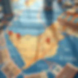 Detailed map showcasing postal codes in UAE