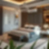 Luxurious Double Bed in Dubai Luxurious double bed setup in a stylish Dubai apartment