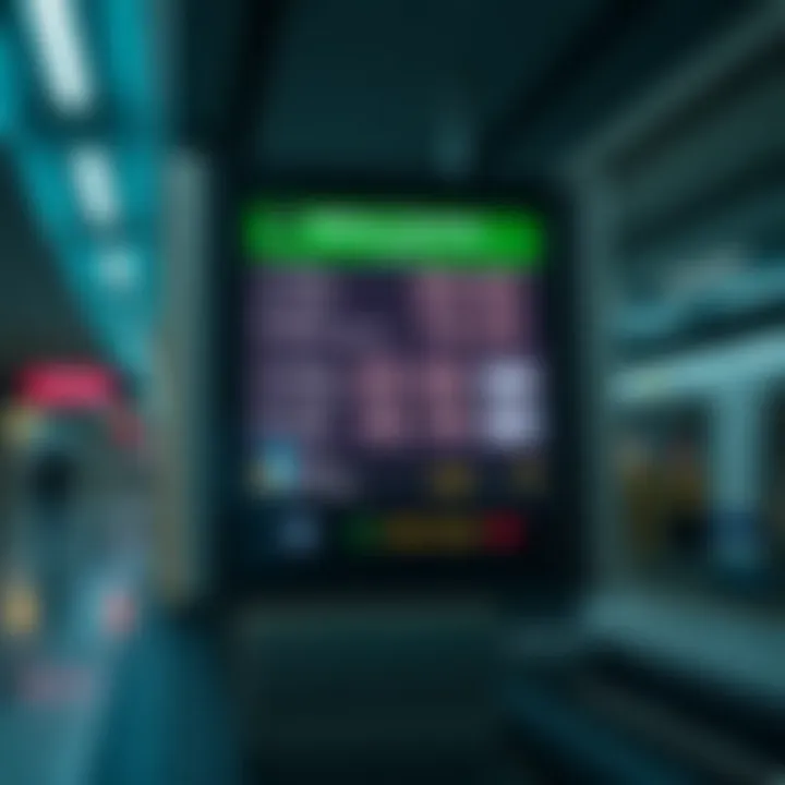 A digital display showing ticket prices at a metro station