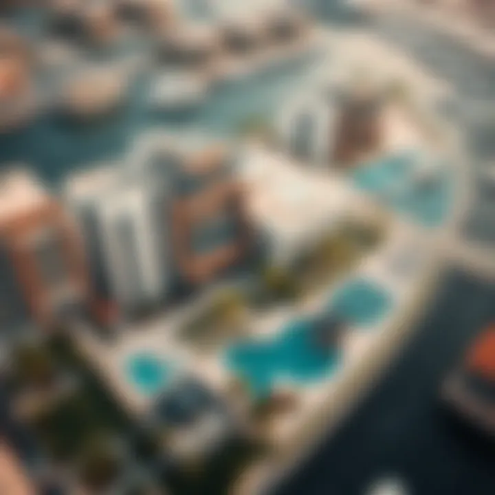 Aerial view of luxury properties in Dubai