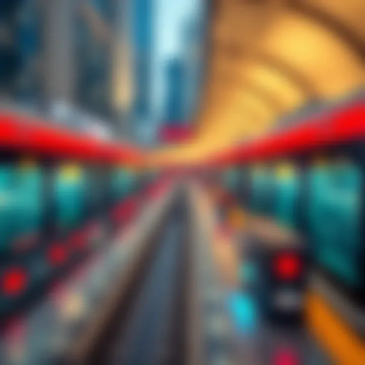 Map of Dubai Metro routes highlighting connectivity