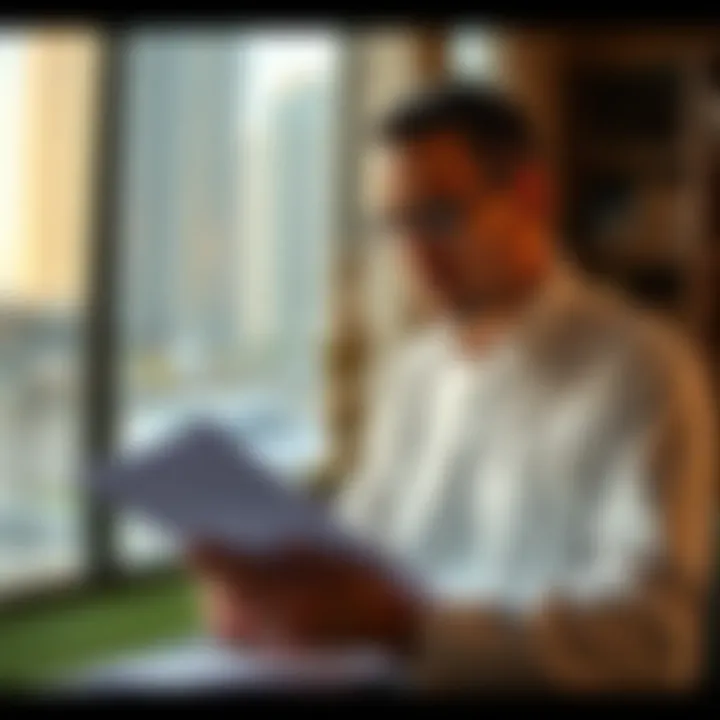 A legal expert reviewing property documents with a focus on regulatory compliance