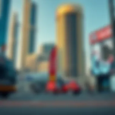 Business district showcasing postal code relevance