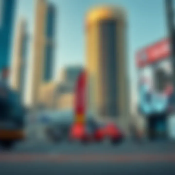 Business district showcasing postal code relevance